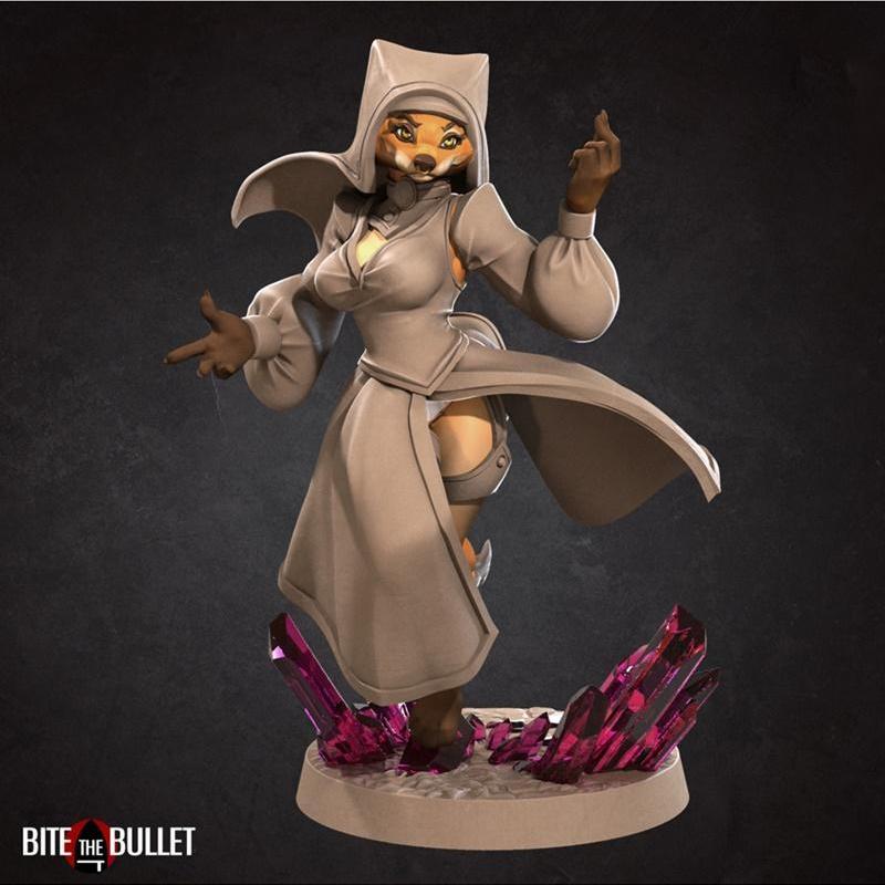 咬住子弹——狐族少女3D打印模型|Bite the Bullet – the Foxfolk Maid – 3D Print Model STL