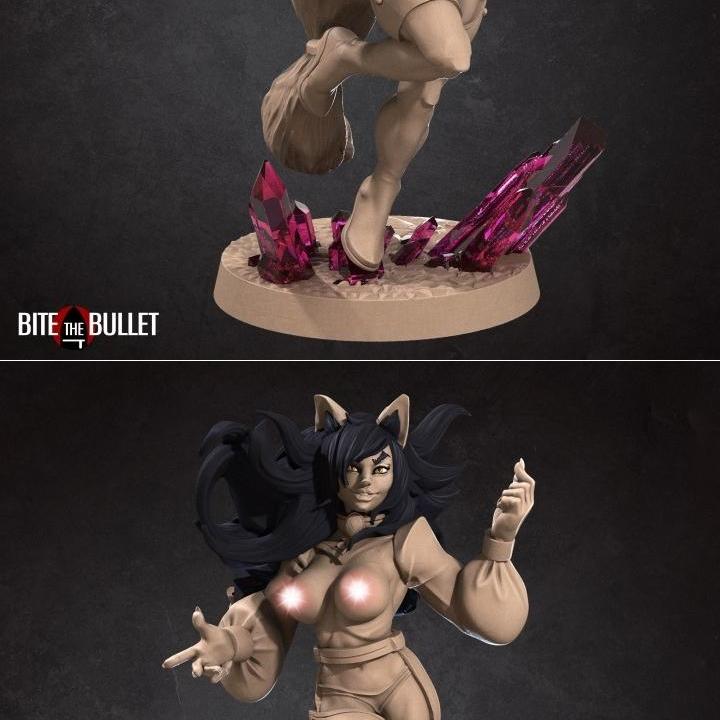 咬牙前行——狐族少女（人类）3D打印模型|Bite the Bullet – the Foxfolk Maid (Human) – 3D Print Model STL