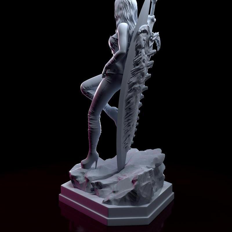 地狱创造者——恶魔猎人4款角色3D打印模型|H3LL Creator – Trish Devil May Cry 4 and bust – 3D Print Model STL