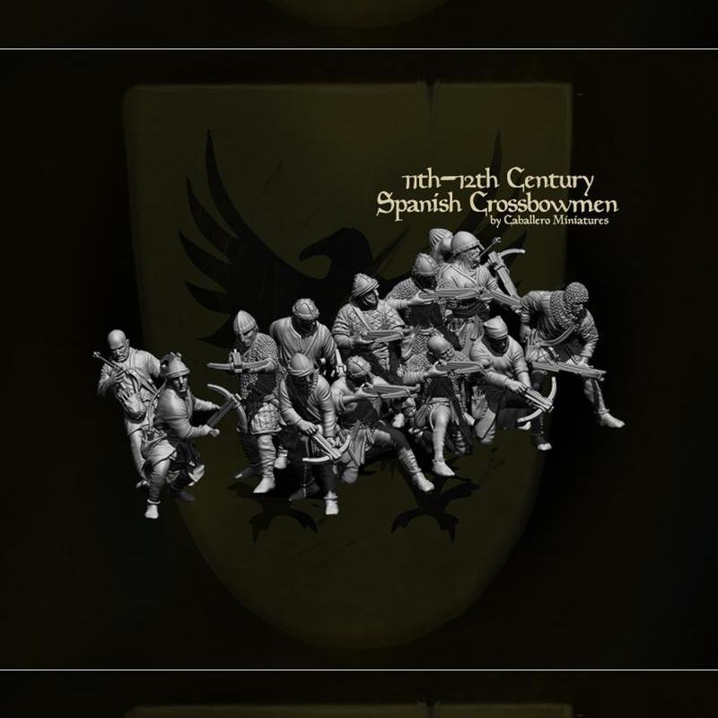 11世纪西班牙十字弓手 3D打印模型|Caballero Miniatures (Reconquer) – 11th Century Spanish Crossbowmen – 3D Print Model STL