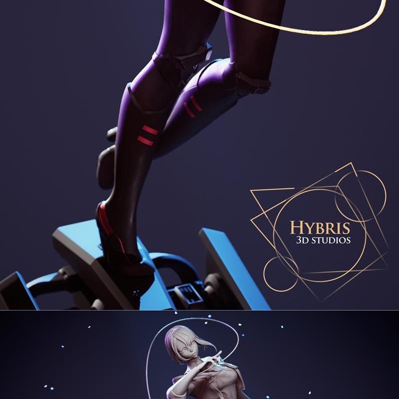 赛博朋克：边缘行者 Lucy 3D打印模型|Lucy Cyberpunk Edgerunners – Hybris Studios – 3D Print Model STL