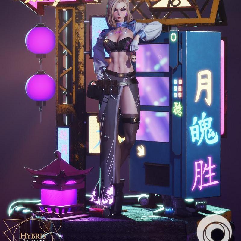 赛博朋克龙珠C18 3D打印模型|Cyberpunk Dragon Ball C18 – 3D Print Model STL