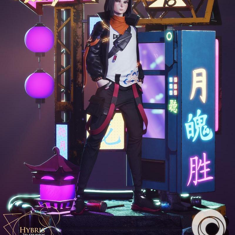 赛博朋克龙珠C17 3D打印模型|Cyberpunk Dragon Ball C17 – 3D Print Model STL