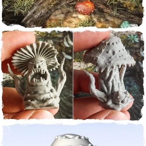 黑卷游戏-愤怒蘑菇-3D打印模型|Black Scrolls Games – Angry Mushroom – 3D Print Model STL