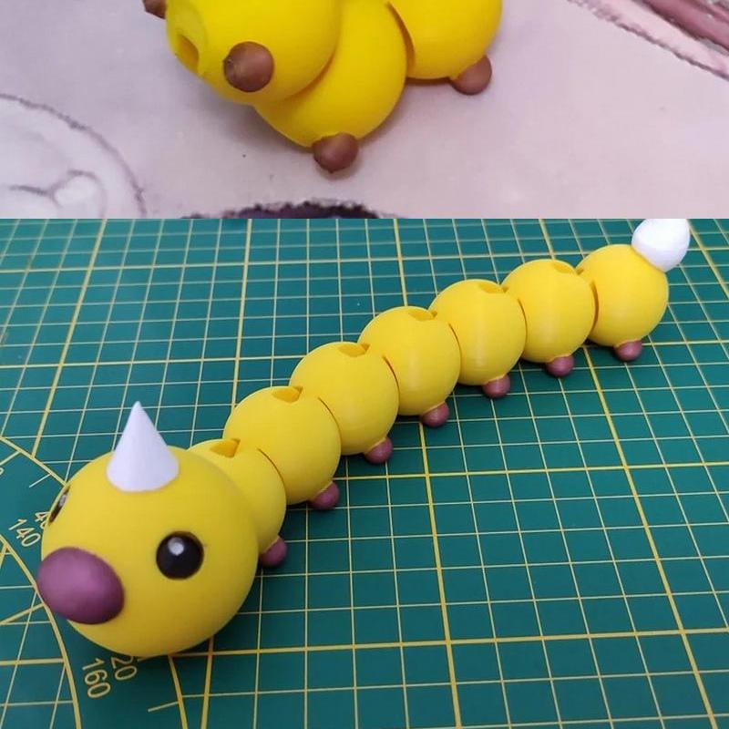 3D打印模型：Articulated Weedle|Articulated Weedle – 3D Print Model STL