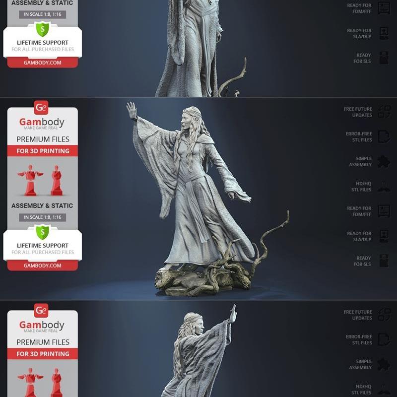 银河精灵——3D打印模型|Galadriel – 3D Print Model STL