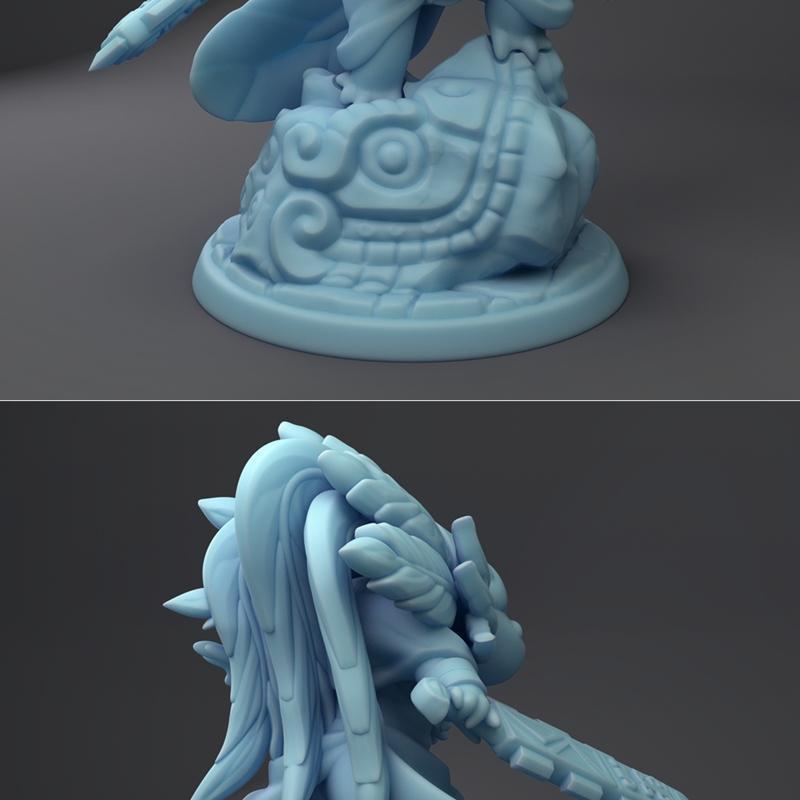 阿兹特克蝾螈 3D打印模型|Aztec Axolotl – 3D Print Model STL