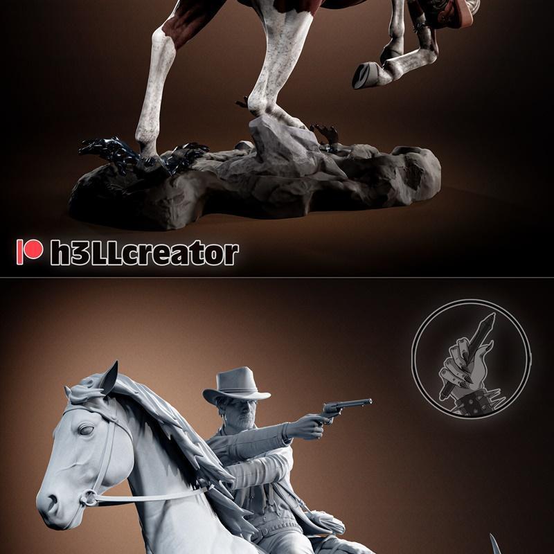 H3LL创作 - 亚瑟·莫根 - 3D打印模型|H3LL Creator – Arthur Morgan – 3D Print Model STL