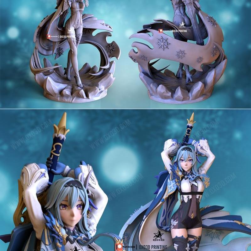 埃欧拉·尤拉 — 原神 — 3D打印模型|Eula Yura – Genshin Impact – 3D Print Model STL