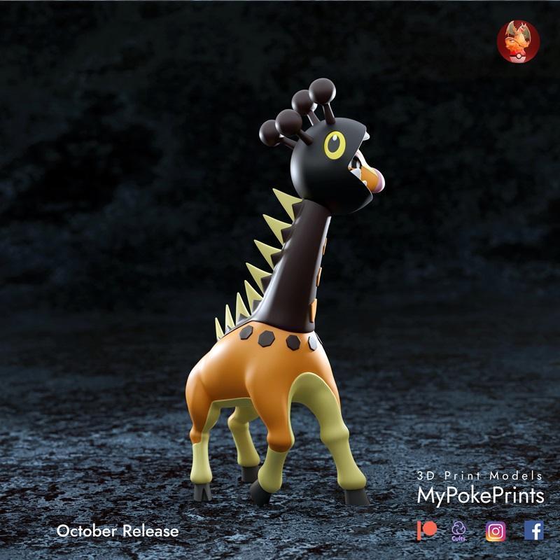 MyPokePrints - 猫头鹰与猫头鹰的变体 - 3D打印模型|MyPokePrints – Girafarig and Farigriaf – 3D Print Model STL