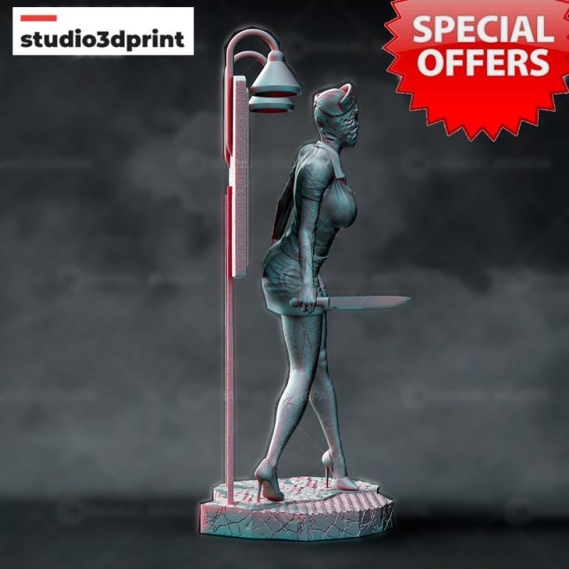 沉默之山护士 3D打印模型|Nurse from Silent Hill – 3D Print Model STL
