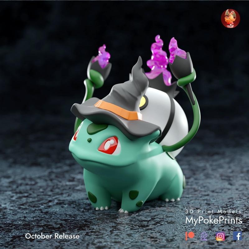 我的宝可梦打印模型——哈利波特巴鲁萨乌尔3D打印版|MyPokePrints – Halloween Bulbasaur – 3D Print Model STL