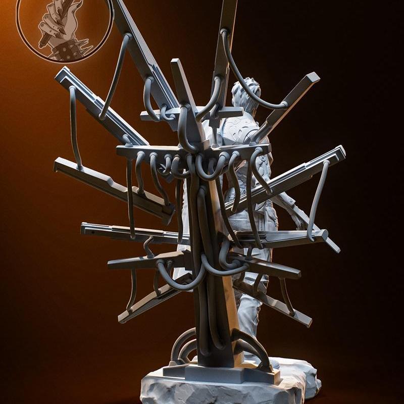 H3LL创作者 - Adam Jensen雕塑模型 - 3D打印STL文件|H3LL Creator – Adam Jensen Sculpture and Bust – 3D Print Model STL