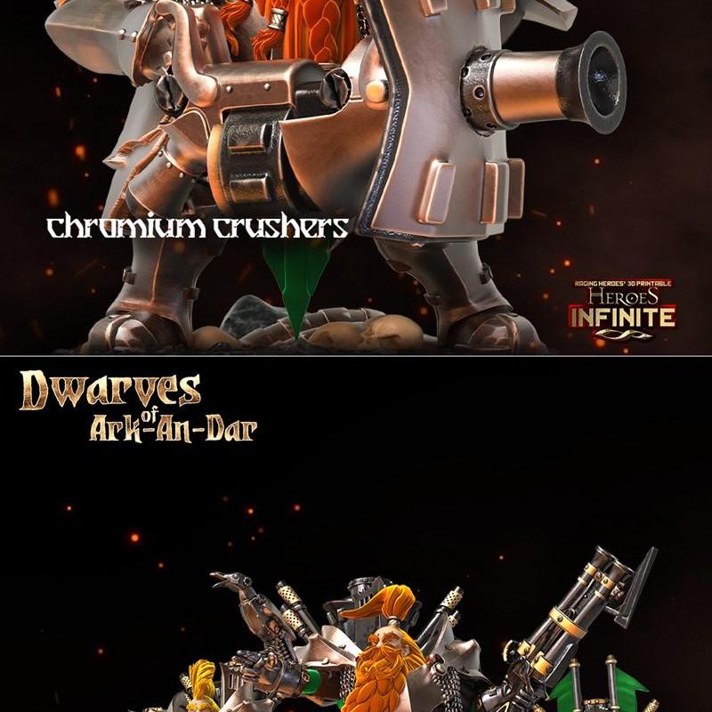 英雄无限——阿克-安-达矮人族 3D打印模型|Heroes Infinite – Dwarves of Ark-An-Dar November 2022 – 3D Print Model STL