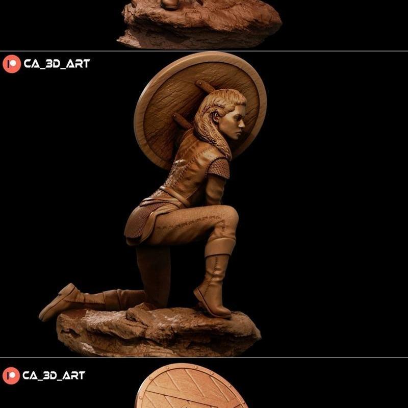 3D打印模型： Lagertha角色模型|Ca 3d art – Lagertha – 3D Print Model STL
