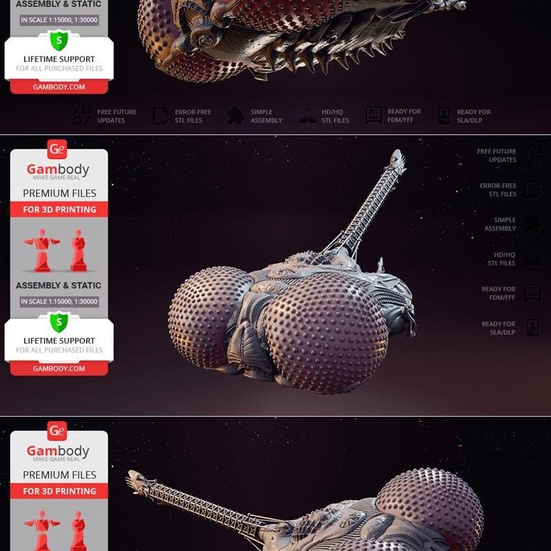 Lexx飞船 - 3D打印模型 STL|Lexx Ship – 3D Print Model STL