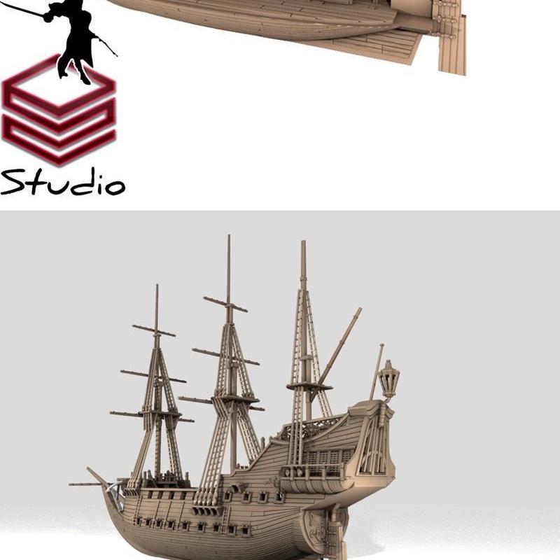 SG Galleon - 3D打印船模模型|SG Galleon – 3D Print Model STL