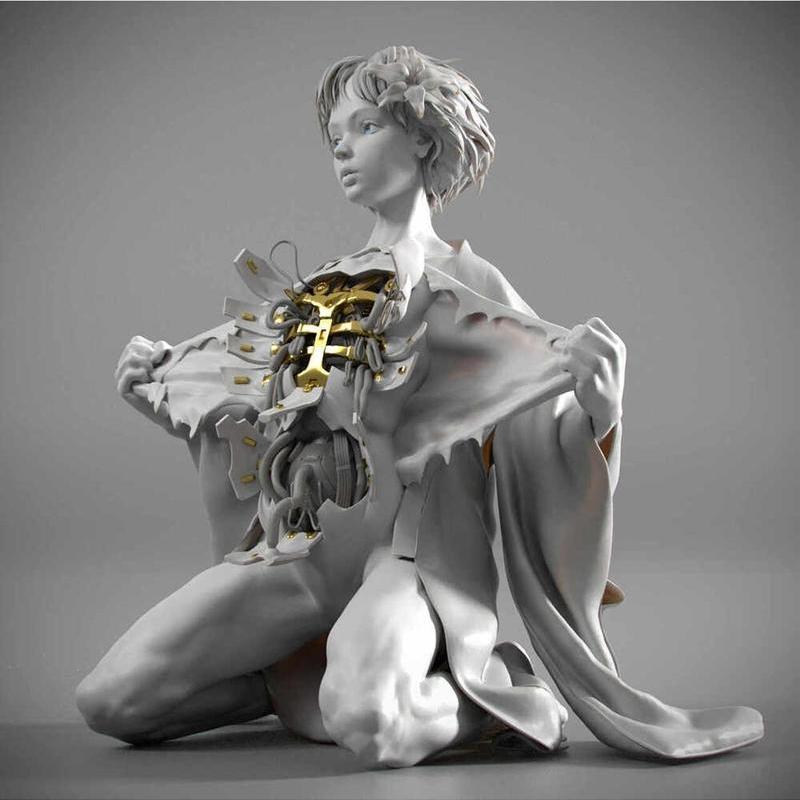 《攻壳机动队：女机3D打印模型》|Ghost In The Shell Gynoid – 3D Print Model STL