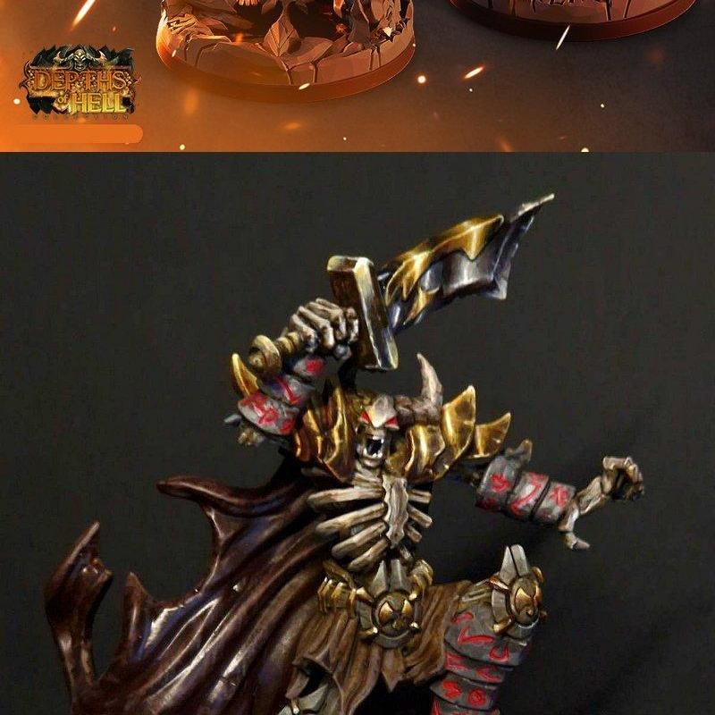 地狱深渊——里加特骷髅恶魔 3D打印模型|Depths of Hell – Riggath the Skeleton Demon – 3D Print Model STL