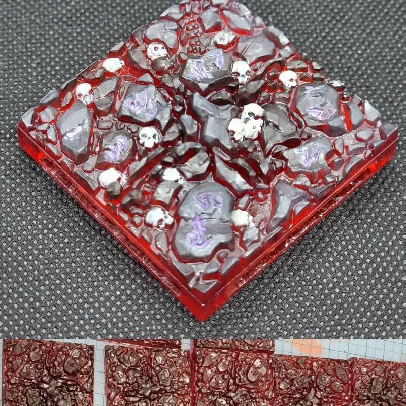 地狱深处——恶魔地板瓷砖 3D打印模型|Depths of Hell – Demonic Floor Tiles – 3D Print Model STL