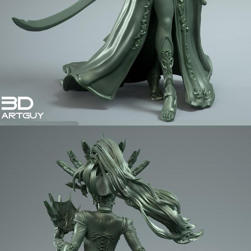 3D打印模型：太空精灵|3DArtGuy – Space Elf – 3D Print Model STL