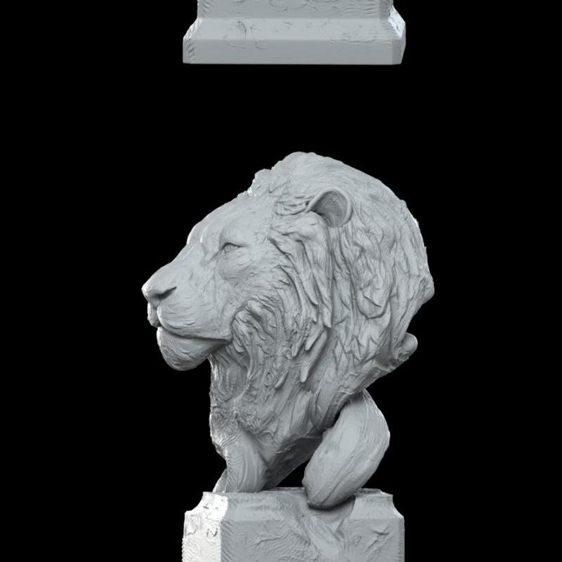 萨凡纳草原雄狮 3D打印模型|Savanna Bust Lion – 3D Print Model STL