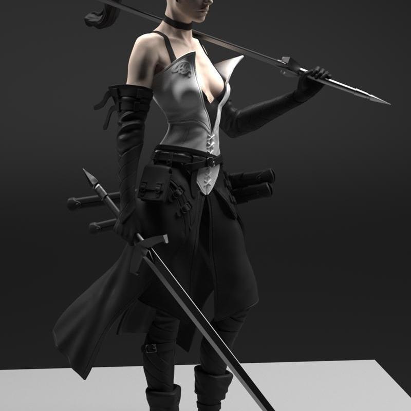 GSCAULT艺术工作室 - 肖瓦剑士 - 3D打印模型|Gsculpt Art – Shiwa Sword Master – 3D Print Model STL