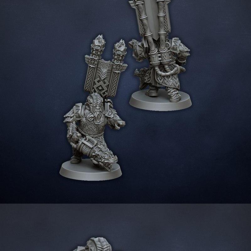 龙湖之境：守卫者3D打印模型|Dragons Lake – Forge Wardens – 3D Print Model STL