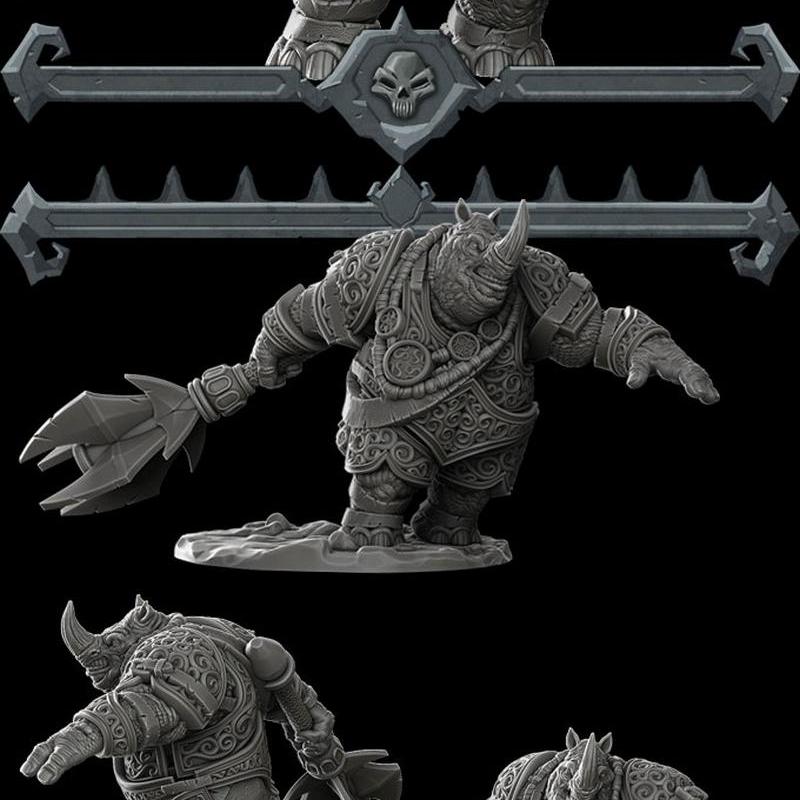 Rocket Pig Games《犀牛民谣》3D打印模型|Rocket Pig Games – Rhino Folk – 3D Print Model STL