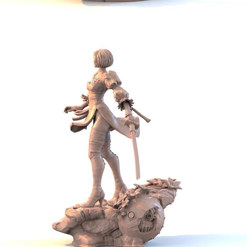 尼尔：自动人形 2B 3D打印模型|Alexei Konev – NieR Automata Fanart.2B – 3D Print Model STL