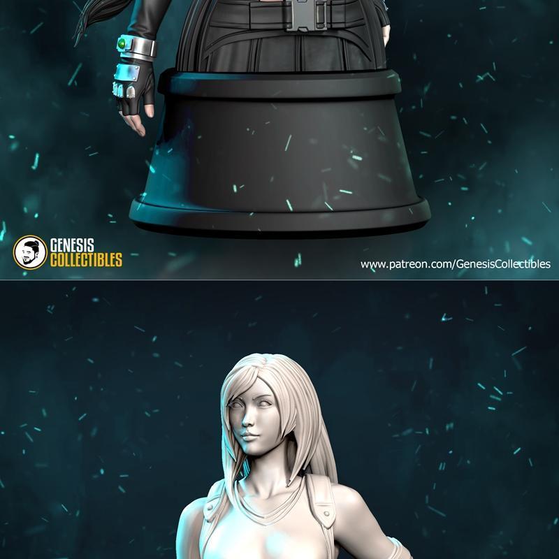 《最终幻想3D打印模型：蒂法与艾莉丝》|Tifa and Aerith Busts – 3D Print Model STL