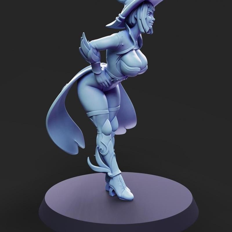 奇幻巫女立姿3D打印模型|Arcane Witch Pose 3 – 3D Print Model STL