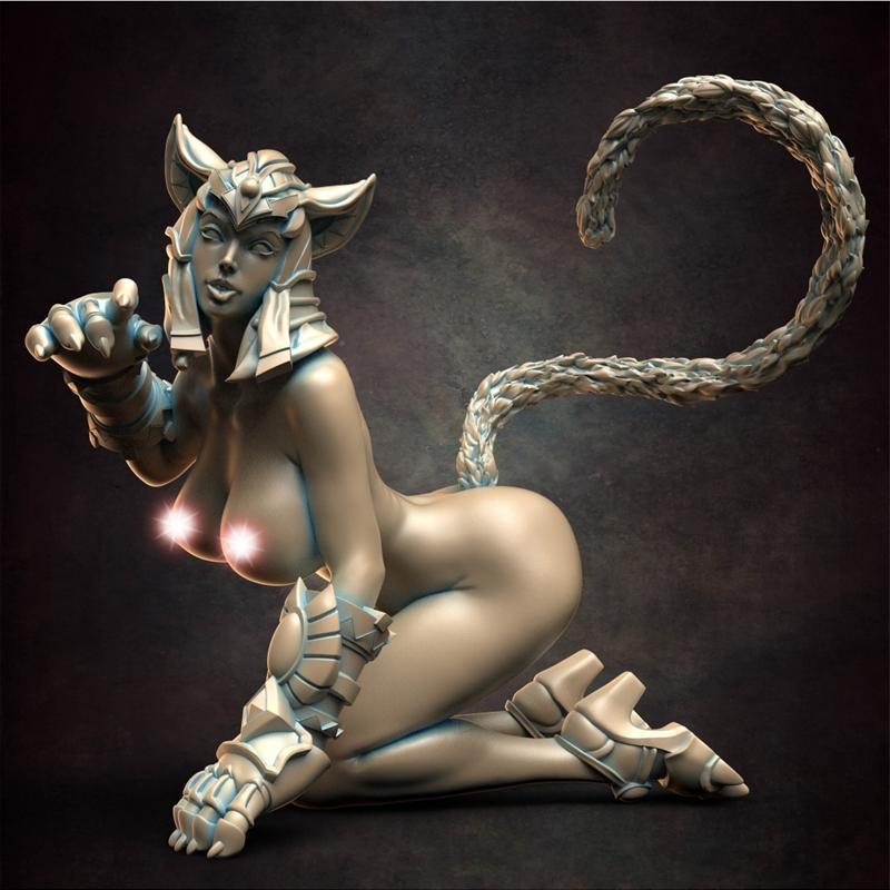 埃及猫娘公主 3D打印模型 STL|Egypt Cat Princess C NSFW – 3D Print Model STL