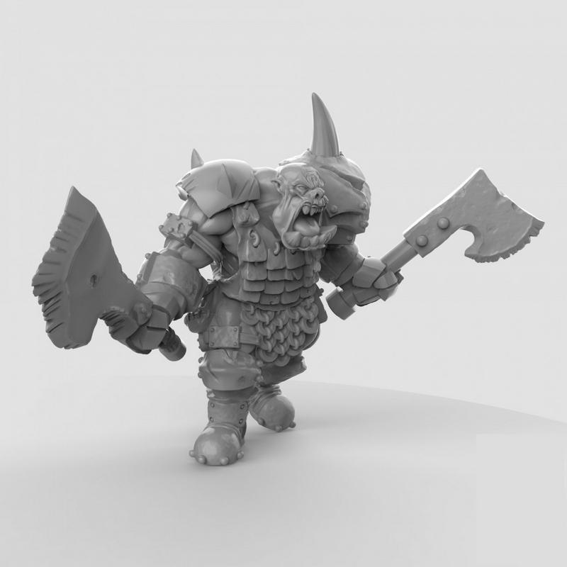 奥术Boss姿态3D打印模型|Orc Boss Pose 3 – 3D Print Model STL