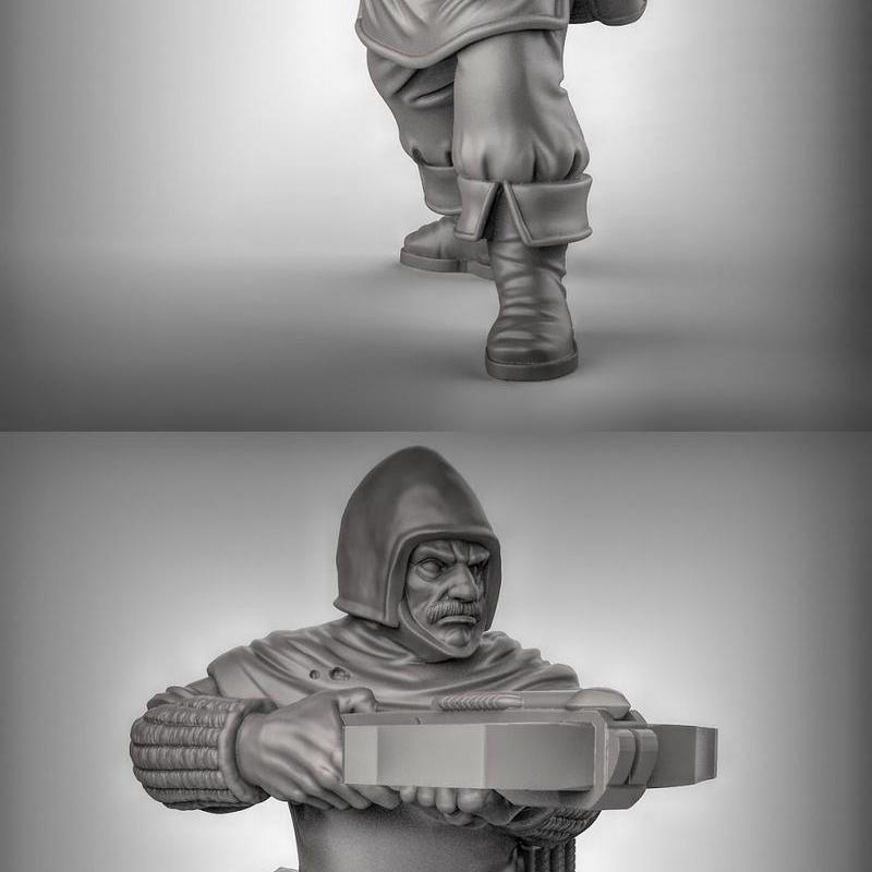 十字弓战斗姿态3D打印模型|Guard with Crossbow pose 1 – 3D Print Model STL