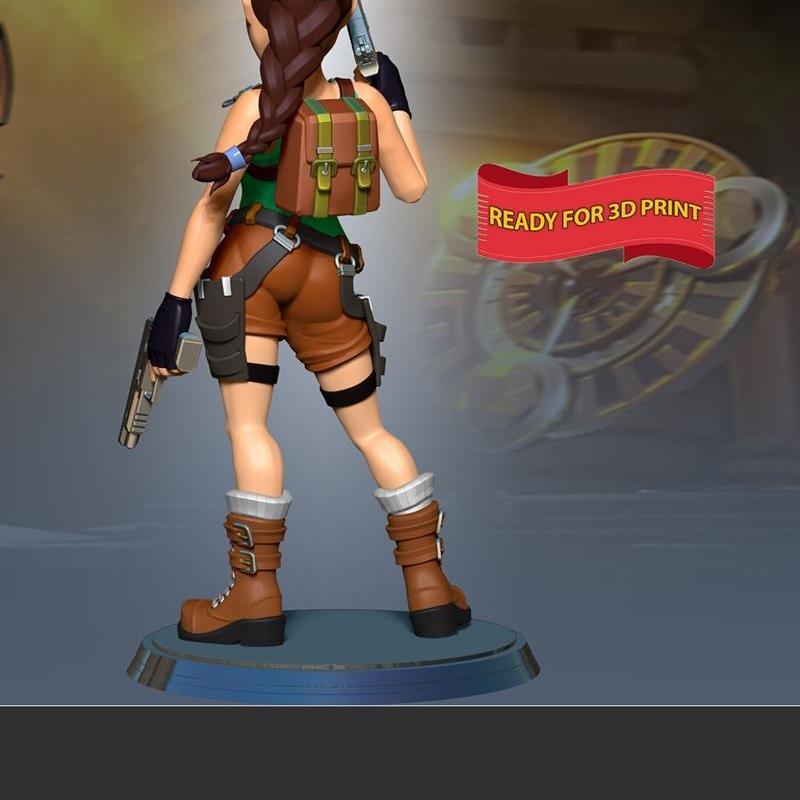 劳拉·克罗夫特 3D打印模型|Lara Croft – Bon Bon Art – 3D Print Model STL