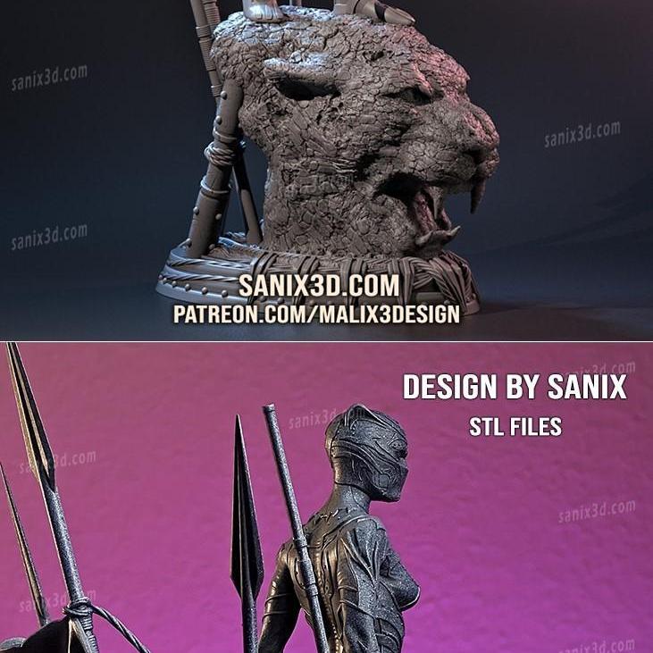 黑豹（瓦坎达永存）3D打印模型|Black Panther (Wakanda Forever) – 3D Print Model STL