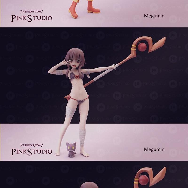 Konosuba Megumin 3D打印模型|Konosuba – Megumin – 3D Print Model STL