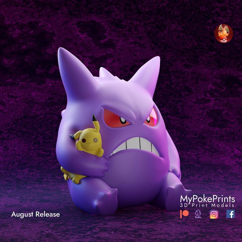我的Gengar 3D打印模型|My PokePrints Gengar 3 – 3D Print Model STL