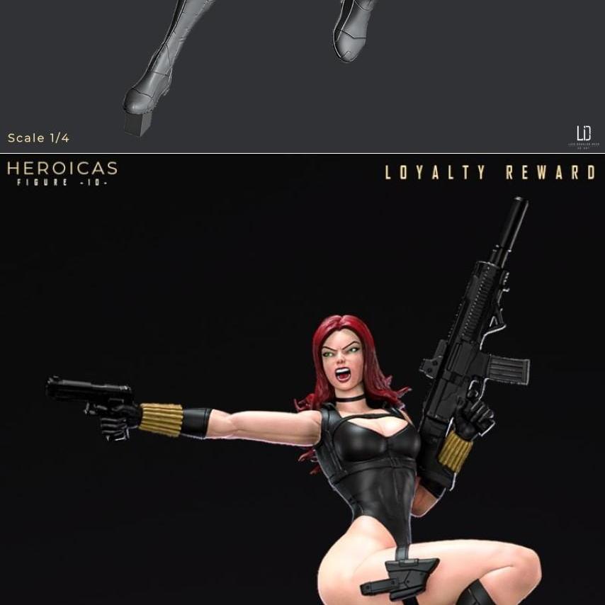 黑寡妇 - 漫威 - 3D打印模型|Black Widow – Marvel – 3d print model