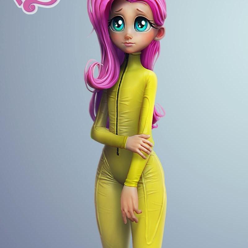 小马宝莉3D打印模型——Fluttershy|Fluttershy humanization – 3D Print Model STL