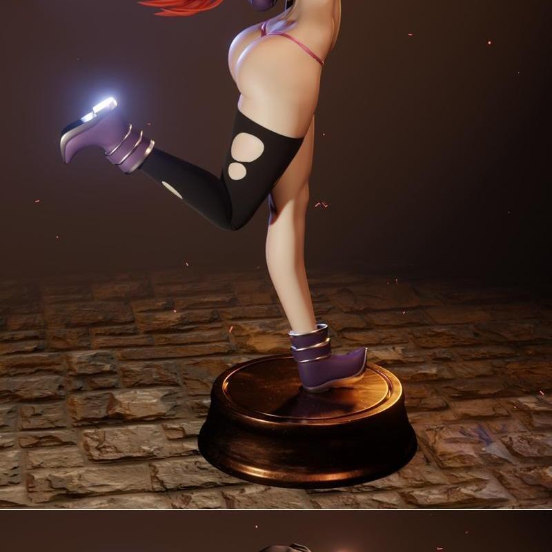 塔子汉埃卡瓦与瑞斯扎拉——龙之冠魔法少女 3D打印模型|Tsubasa Hanekawa and Rushzilla – Dragon’s Crown Sorceress – 3D Print Model STL