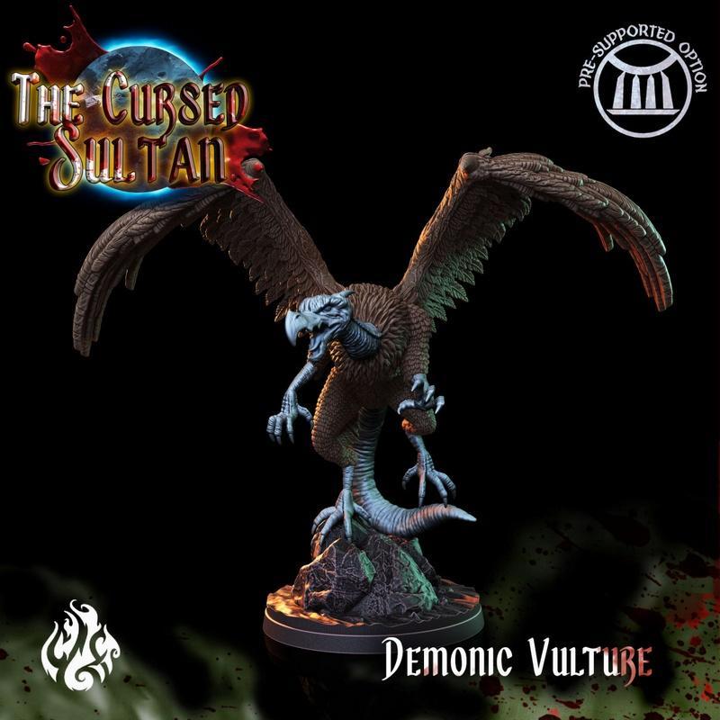 诅咒苏丹——恶魔秃鹫——3D打印模型|The Cursed Sultan – Demonic Vulture – 3D Print Model STL