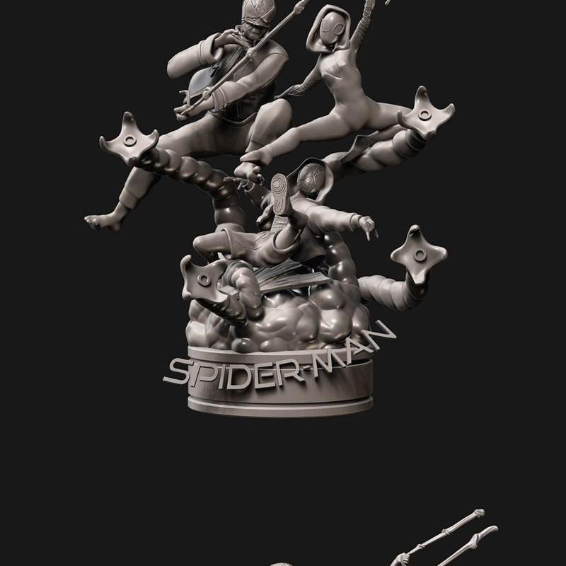 蜘蛛侠 3D打印场景模型|Aranha Verse – Spider-Man – 3D Print Diorama STL