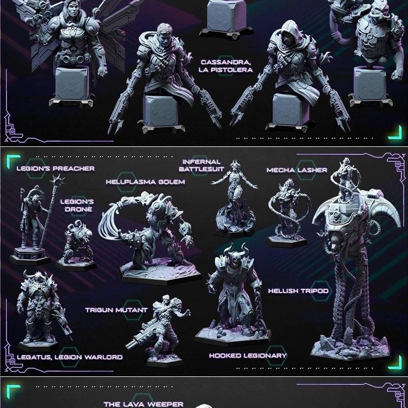 Loot Studios科幻迷你模型——Damn Nation 2022款3D打印雕塑|Loot Studios Sci-fi Miniatures – Damn Nation July 2022 – 3D Print Model STL