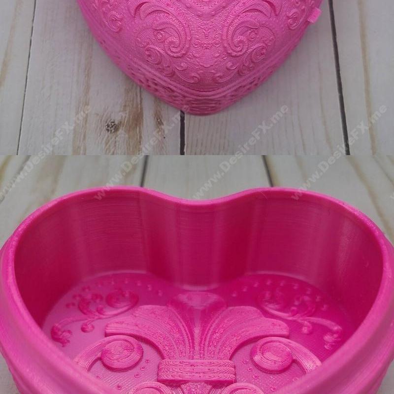 情人节心形盒 3D打印模型|Valentines Day Heart Shaped Box – 3D Print Model