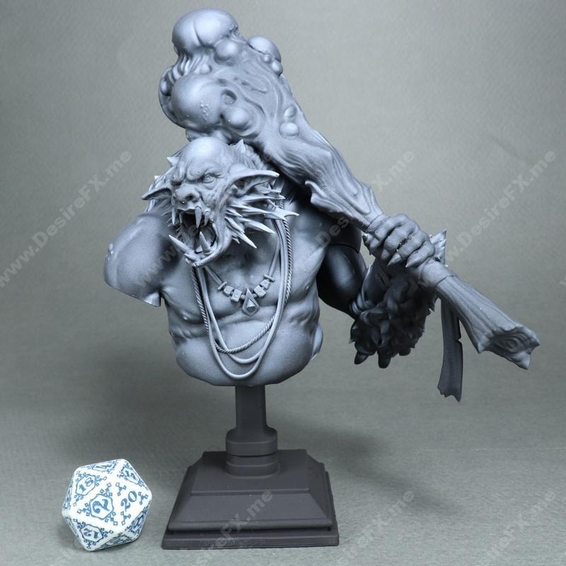 白狼酒馆·古洛克弗莫里安雕像·3D打印模型|White Werewolf Tavern – Gloock Fomorian Bust – 3D Print Model