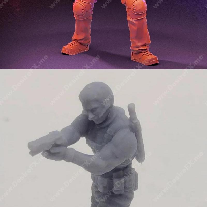 瑞克和莫莉3D打印模型|Vaultz Miniatures – Chris Redfield from Resident Evil – 3D Print Model