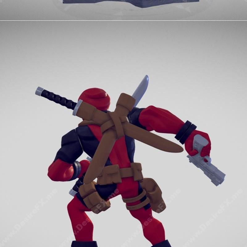 无限可能的死侍与萌系魔王阿尔蒙德香草——3D打印模型|Infinity Deadpool and Chibi Magnum Almond Vanilla – 3D Print Model STL