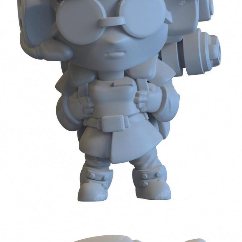 冲突兄弟——工程队3D打印模型|Capsule Chibi – Siblings of Conflict – Engineer Squad – 3D Print Model